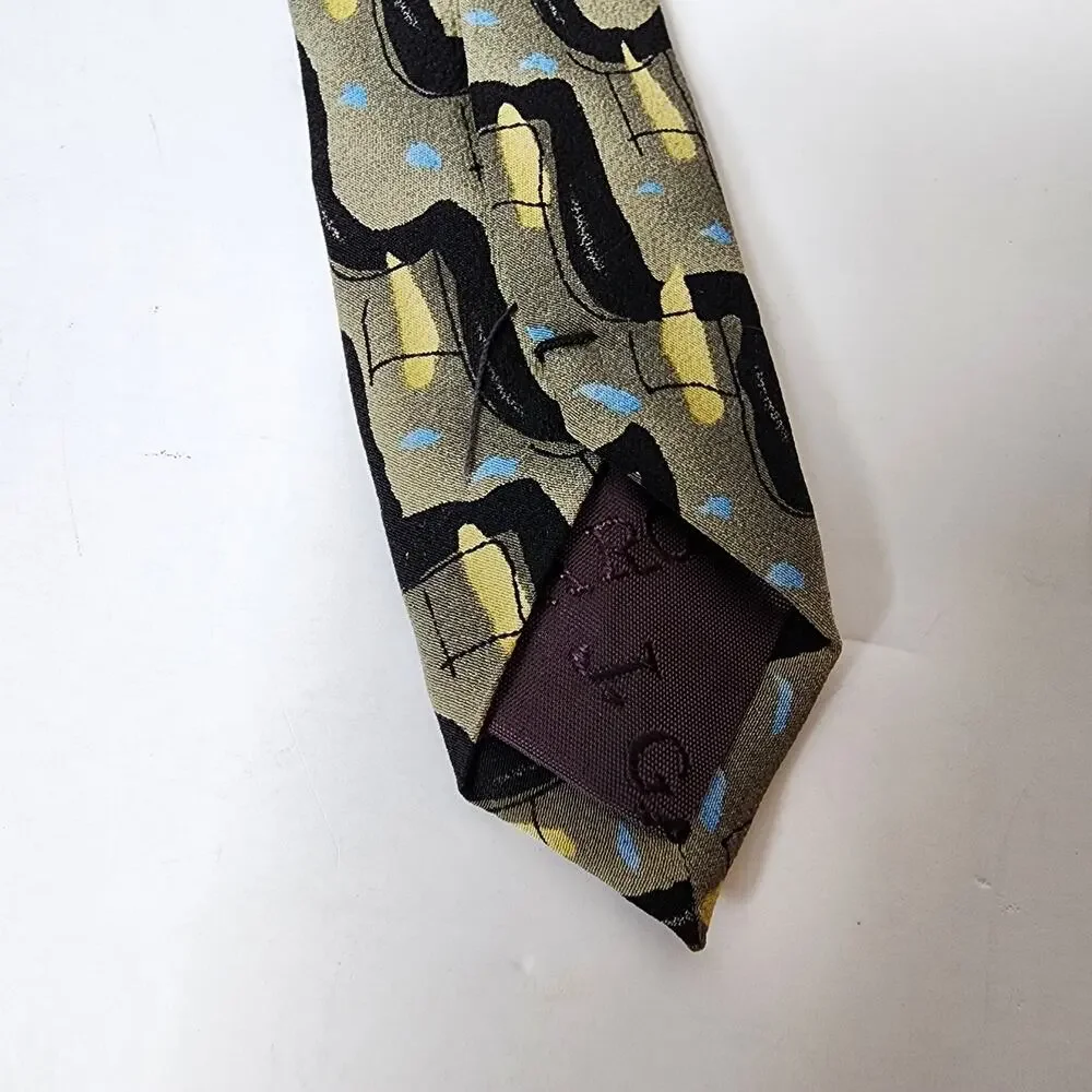 J Garcia Tie Mens Necktie 100% Silk 1996 Collection Seventeen New York At Night